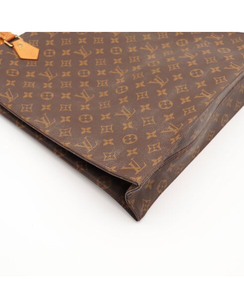 Sac Plat marron foncé - Excellent état - 36x38x8 cm