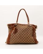 Bolso de piel Bella Bamboo Brown - Buen estado - 40x33x14 cm