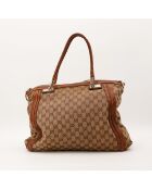 Bolso de piel Bella Bamboo Brown - Buen estado - 40x33x14 cm