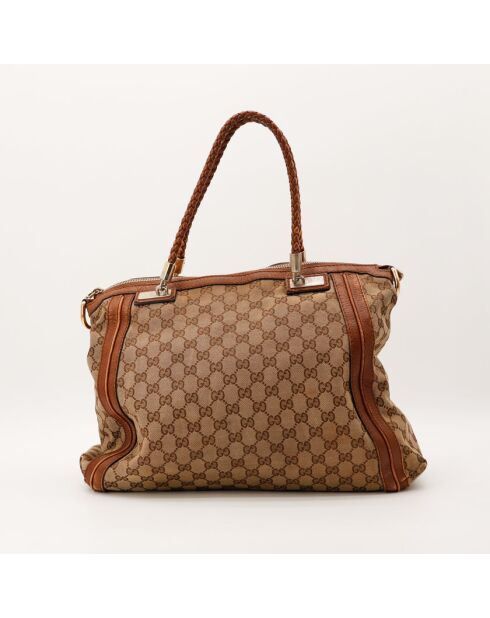 Bolso de piel Bella Bamboo Brown - Buen estado - 40x33x14 cm