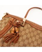 Bolso de piel Bella Bamboo Brown - Buen estado - 40x33x14 cm