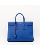 Blaue Ledertasche - Sehr guter Zustand - 40x30x21 cm
