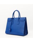 Blaue Ledertasche - Sehr guter Zustand - 40x30x21 cm
