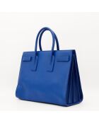 Blaue Ledertasche - Sehr guter Zustand - 40x30x21 cm