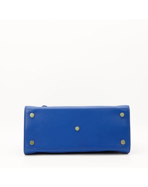 Blaue Ledertasche - Sehr guter Zustand - 40x30x21 cm