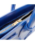Blaue Ledertasche - Sehr guter Zustand - 40x30x21 cm