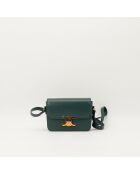 Bandolera Triomphe Teen de piel verde bosque - Excelente estado - 18,5x13,5x7 cm