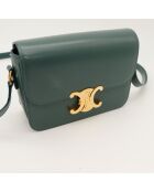 Bandolera Triomphe Teen de piel verde bosque - Excelente estado - 18,5x13,5x7 cm