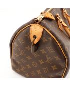 Speedy 35 dunkelbraune Ledertasche - Guter Zustand - 35x18x23 cm