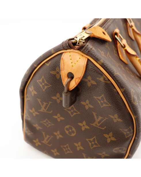 Speedy 35 dunkelbraune Ledertasche - Guter Zustand - 35x18x23 cm