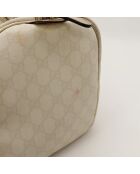 Bolso Boston Joy de piel blanco/plateado - Muy buen estado - 30x21x16 cm