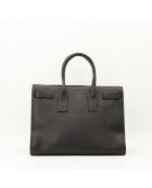 Schwarze Ledertasche - Guter Zustand - 32x26x16 cm