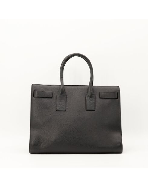 Schwarze Ledertasche - Guter Zustand - 32x26x16 cm