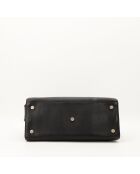 Schwarze Ledertasche - Guter Zustand - 32x26x16 cm