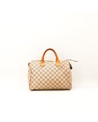 Speedy 30 Damier beige Ledertasche - Guter Zustand - 30x21x17 cm