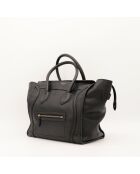 Luggage Phantom Ledertasche aus schwarzem Leder - Sehr guter Zustand - 26x25x13 cm