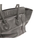Luggage Phantom Ledertasche aus schwarzem Leder - Sehr guter Zustand - 26x25x13 cm