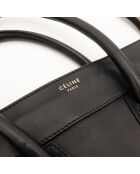 Luggage Phantom Ledertasche aus schwarzem Leder - Sehr guter Zustand - 26x25x13 cm