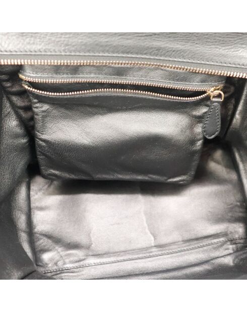 Luggage Phantom Ledertasche aus schwarzem Leder - Sehr guter Zustand - 26x25x13 cm