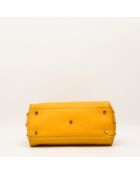 Kleine gelbe Ledertasche - Sehr guter Zustand - 36x28x16 cm