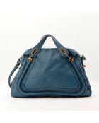 Paraty blaue Ledertasche - Sehr guter Zustand - 38x27x17 cm