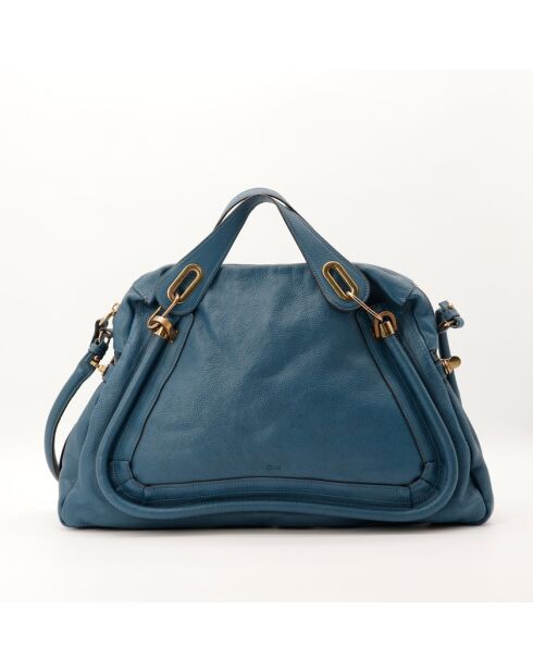 Paraty blaue Ledertasche - Sehr guter Zustand - 38x27x17 cm
