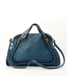 Paraty blaue Ledertasche - Sehr guter Zustand - 38x27x17 cm