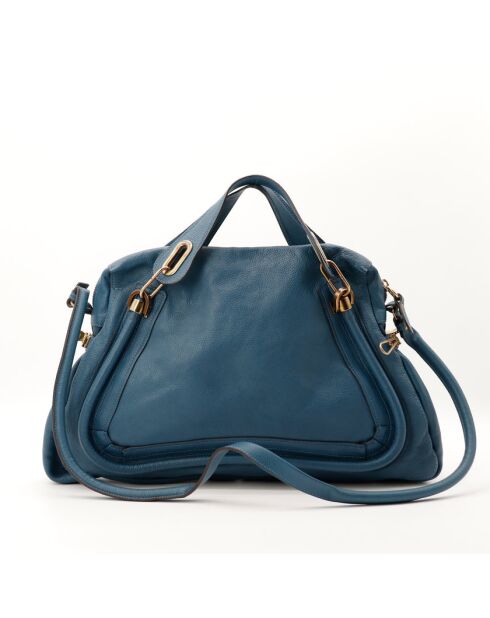 Paraty blaue Ledertasche - Sehr guter Zustand - 38x27x17 cm