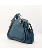 Paraty blaue Ledertasche - Sehr guter Zustand - 38x27x17 cm