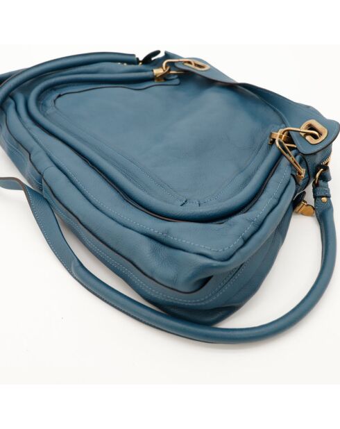 Paraty blaue Ledertasche - Sehr guter Zustand - 38x27x17 cm