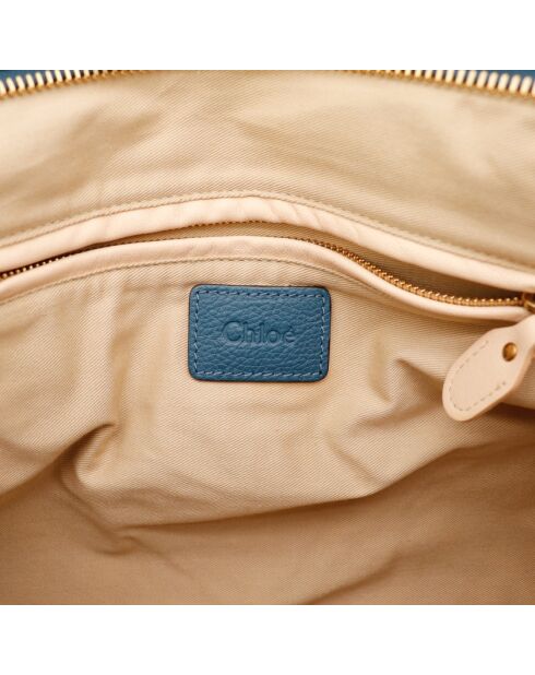Paraty blaue Ledertasche - Sehr guter Zustand - 38x27x17 cm