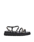 Zwarte zachte sandalen