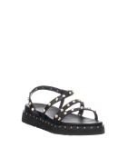 Zwarte zachte sandalen