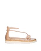 Laminato-Sandalen in Roségold