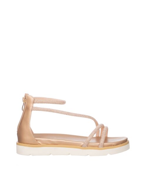 Laminato-Sandalen in Roségold