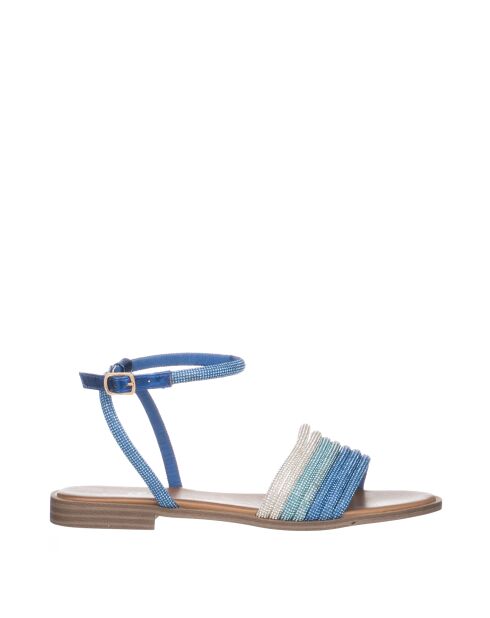 Sandali celesti con strass