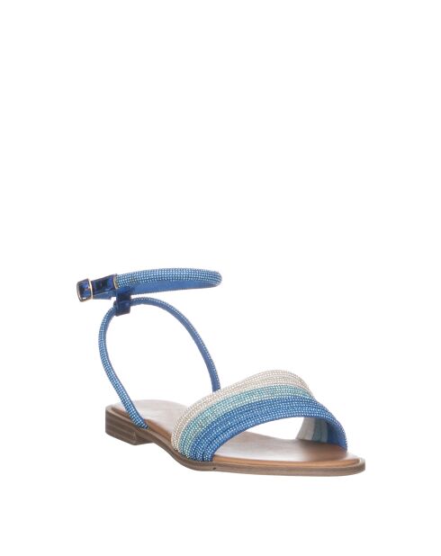 Sandali celesti con strass