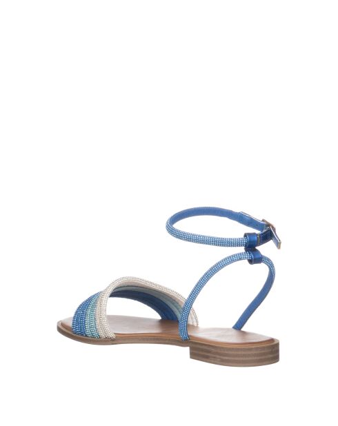 Sandali celesti con strass
