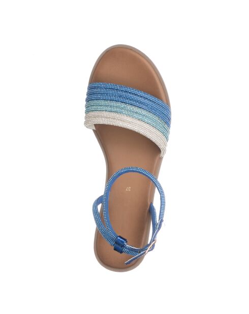 Sandali celesti con strass