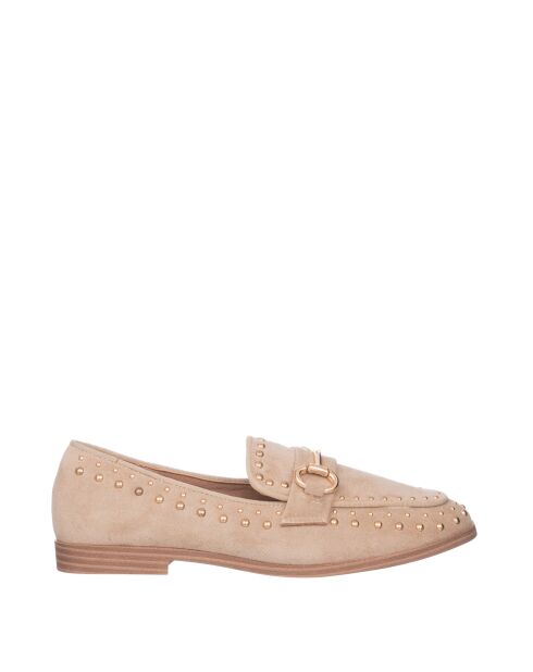Mocasines Alcantara beige