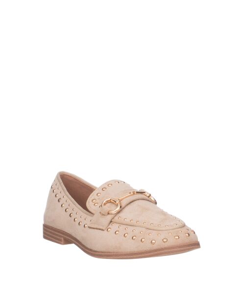 Mocasines Alcantara beige