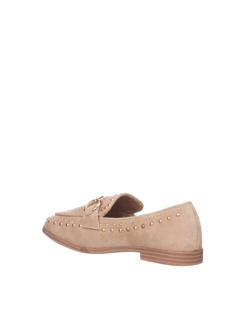 Mocasines Alcantara beige