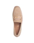 Mocasines Alcantara beige