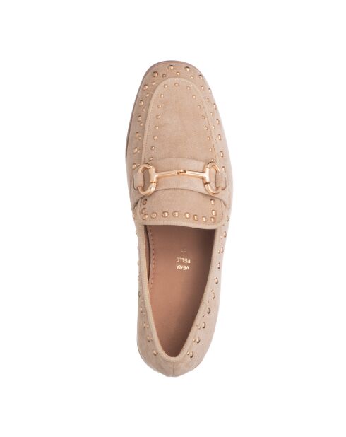 Mocasines Alcantara beige
