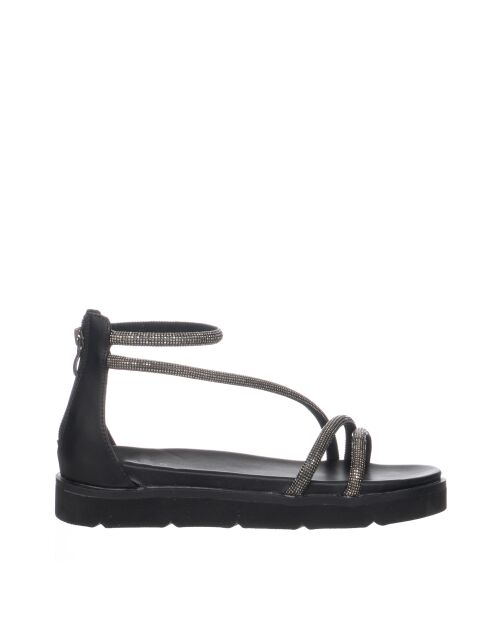 Zwarte zachte sandalen