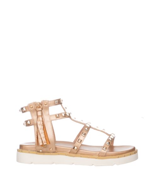 Laminato-Sandalen in Roségold