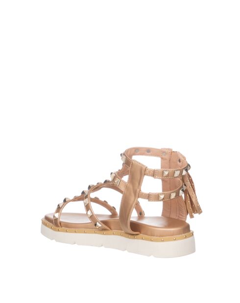 Laminato-Sandalen in Roségold