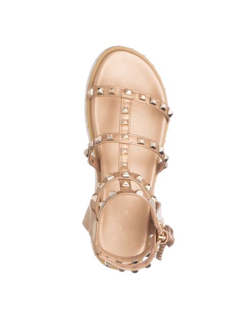 Laminato-Sandalen in Roségold