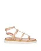 Laminato-Sandalen in Roségold