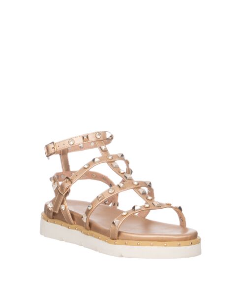 Laminato-Sandalen in Roségold